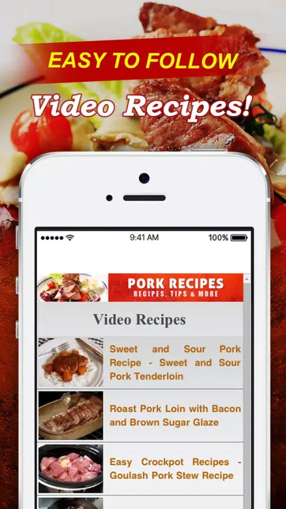 Screenshot di Pork Recipes!
