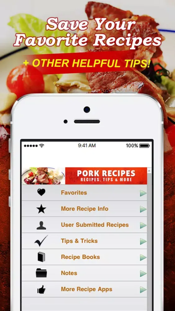 Screenshot di Pork Recipes!