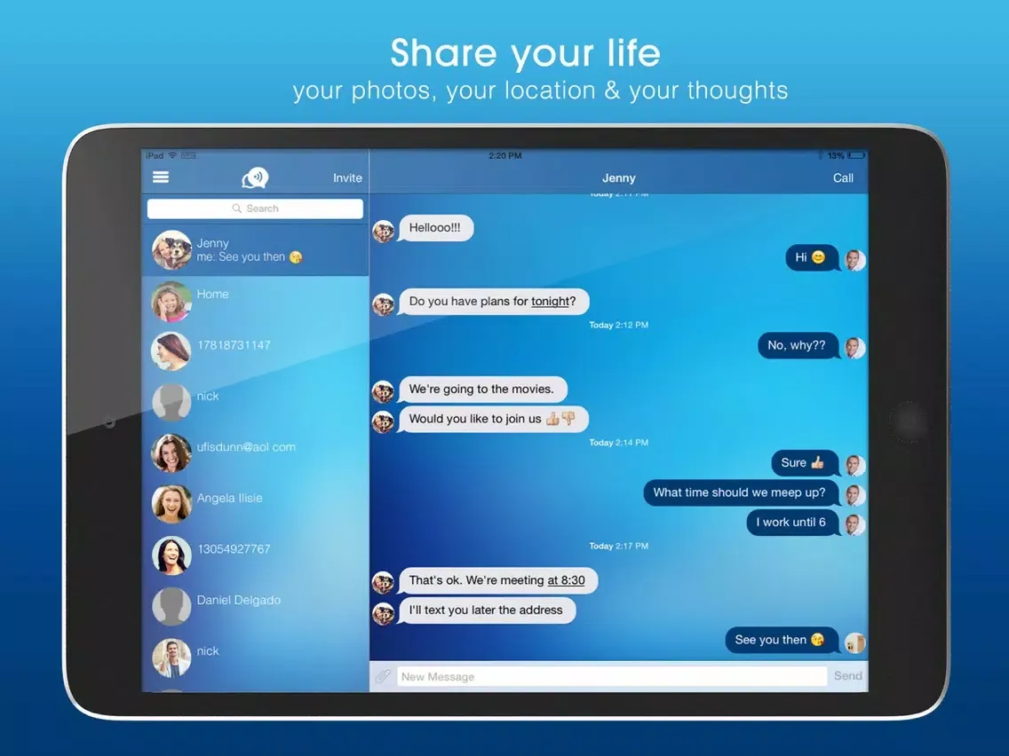 DUO Free Secure Messaging: Text Now via Encryption iPad Screenshots