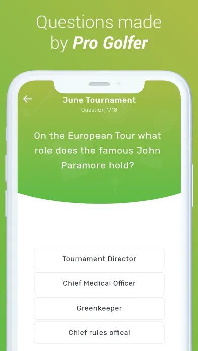 Capturas de tela do GolfQuizz: Quizzes for golfers