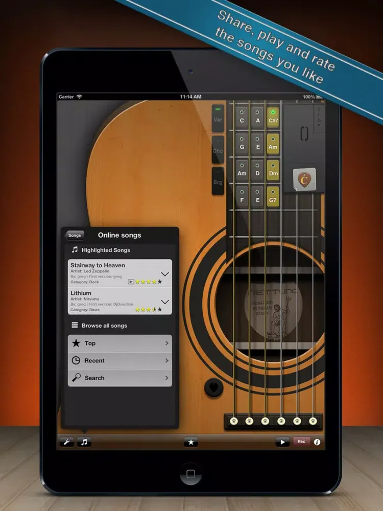 Virtual Guitar 3 iPad  Screenshots