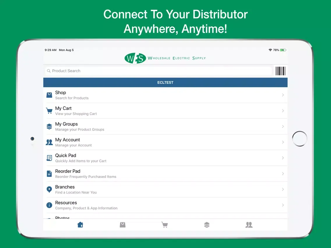 Скриншоты Wholesale Electric Supply iPad 