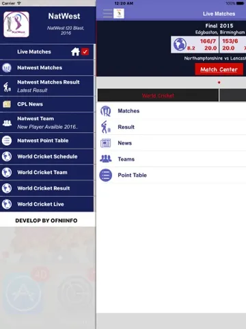 Zrzuty ekranu NatWest t20 Blast 2017 iPad 