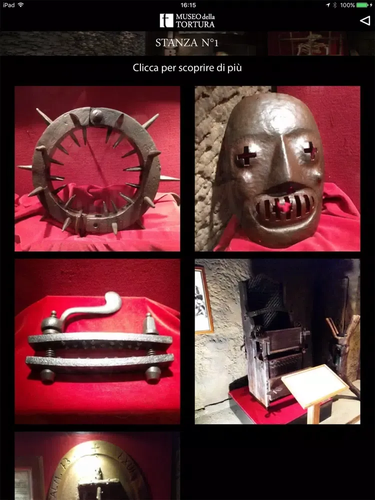 Tangkapan layar Museo della Tortura iPad 