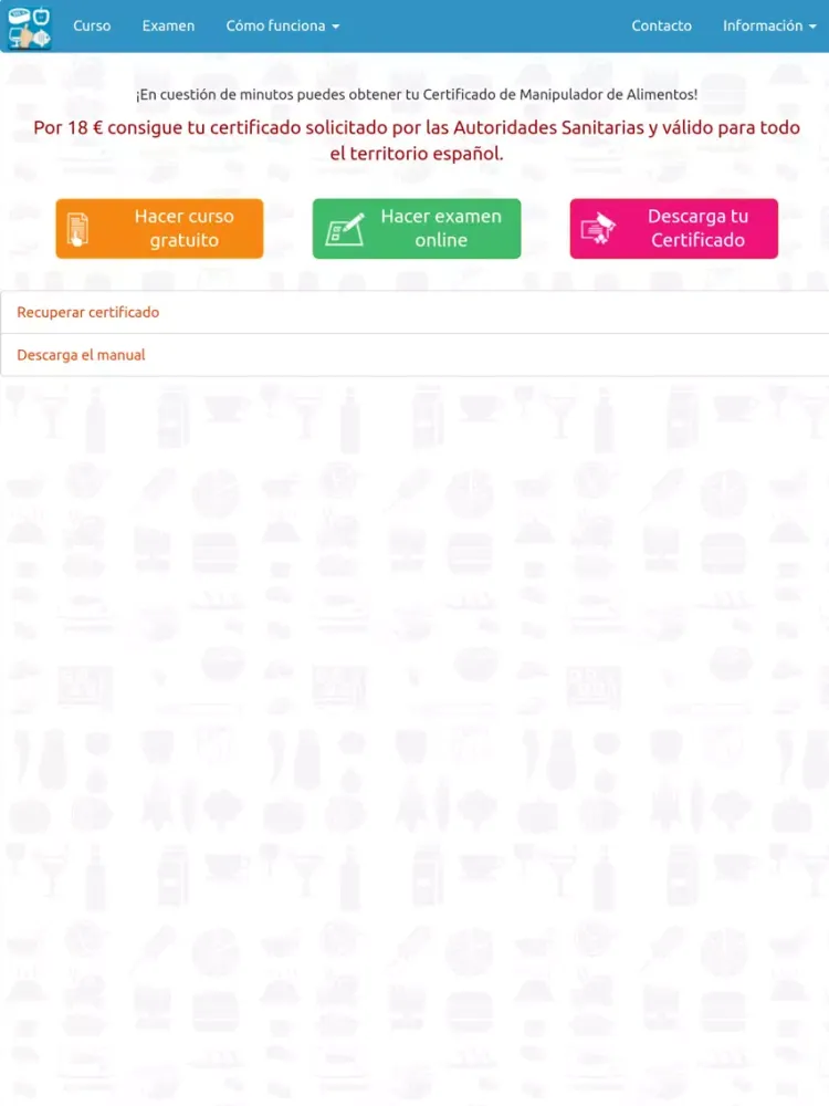 Zrzuty ekranu Manipulador de Alimentos Online iPad 