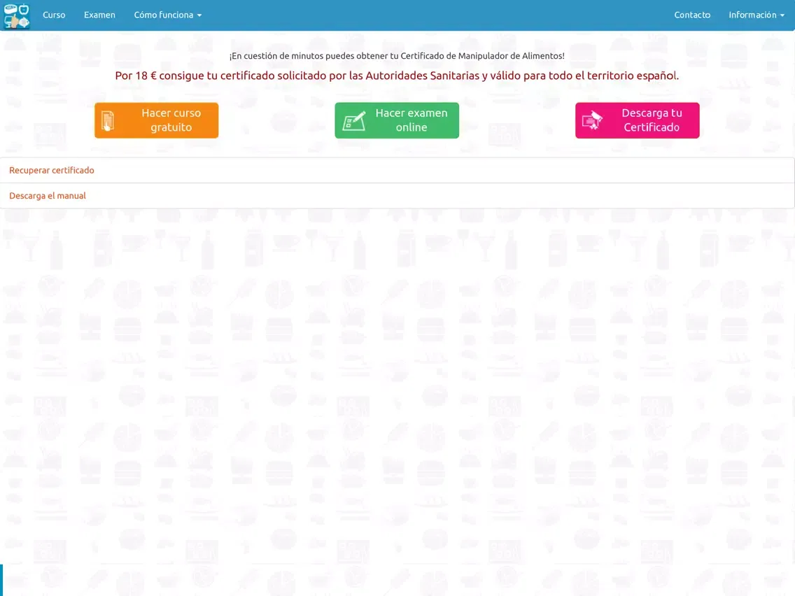 Zrzuty ekranu Manipulador de Alimentos Online iPad 