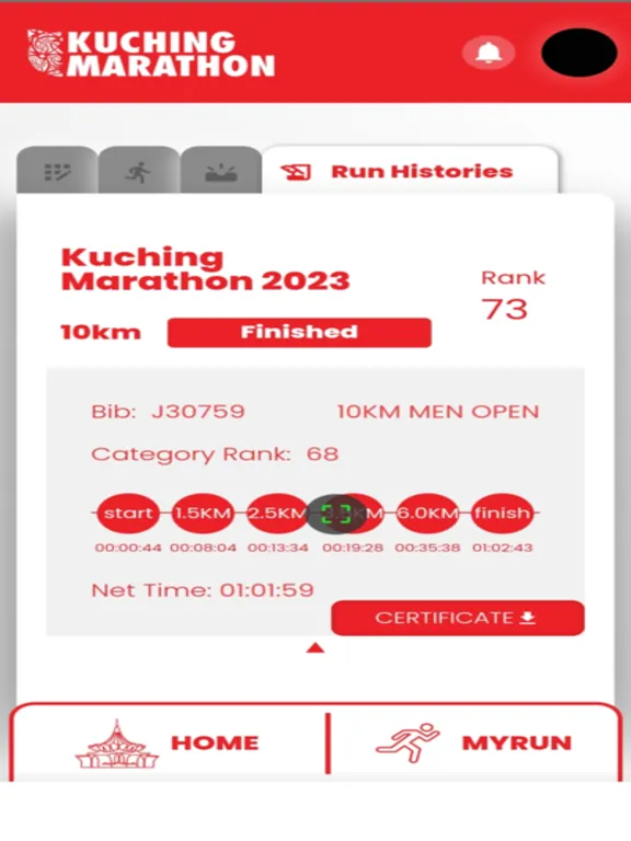 Kuching Marathon App iPad 应用截图