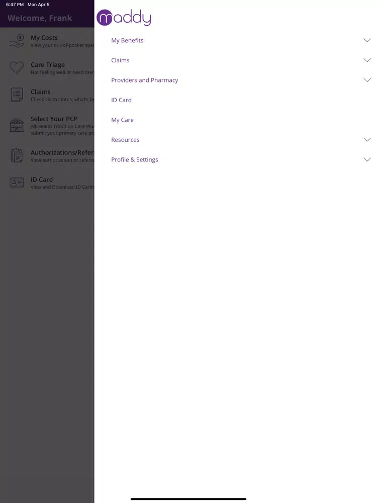 Tangkapan skrin Maddy Portal 2.0 iPad 