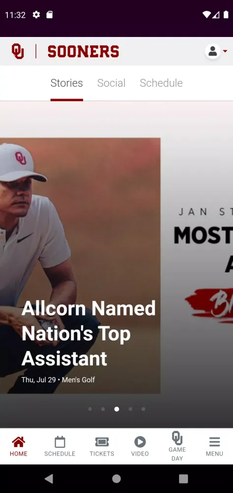 Capturas de tela do Oklahoma Sooners