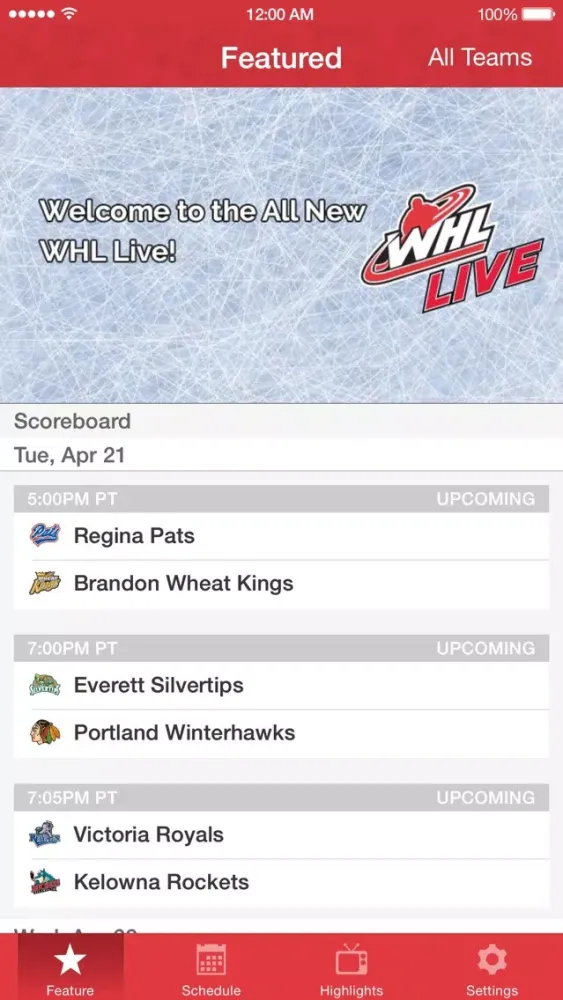 Скриншоты WHL Live