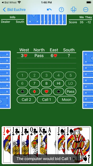 Bid Euchre - Expert AI Screenshots