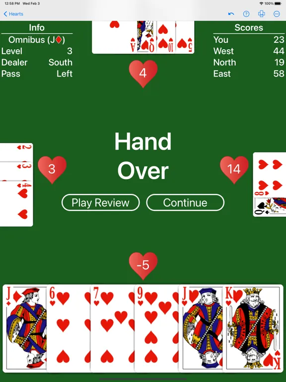ภาพหน้าจอของ Hearts - Play with your rules iPad 