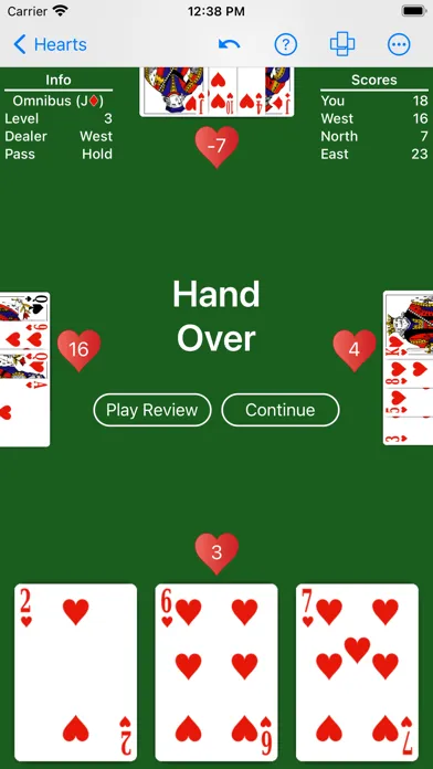 ภาพหน้าจอของ Hearts - Play with your rules