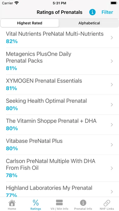 Prenatal Rater Screenshots
