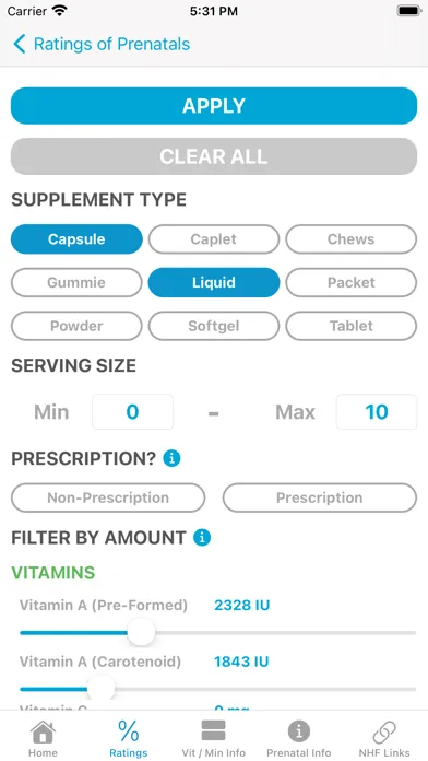 Prenatal Rater Screenshots