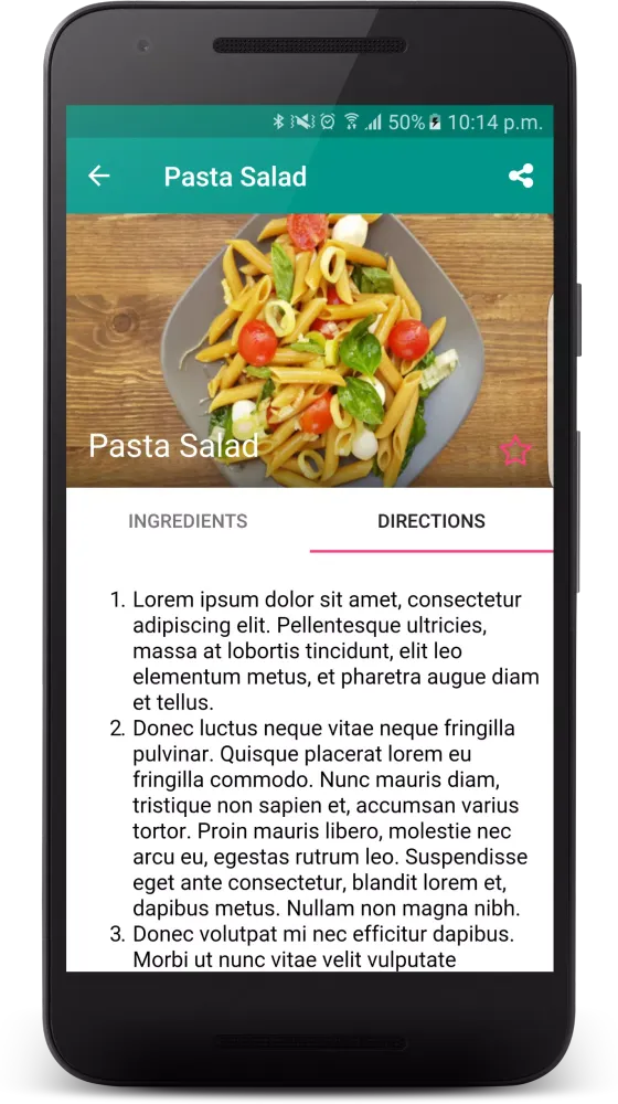 Captures d'écran de Recipe App