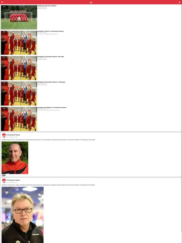 Tangkapan skrin SG Scharmbeck-Pattensen - offiziell iPad 
