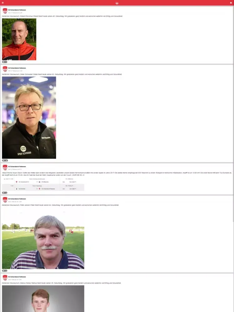 Tangkapan skrin SG Scharmbeck-Pattensen - offiziell iPad 