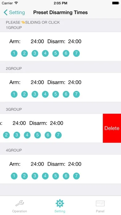Capturas de pantalla de GSM Alarm G18