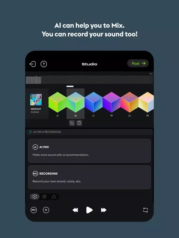 Mix.audio: Play2Create music iPad  スクリーンショット