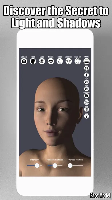 Capturas de tela do Face Model -posable human head