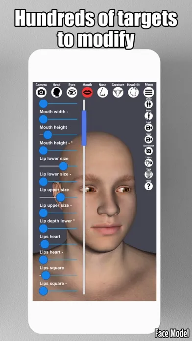Capturas de tela do Face Model -posable human head
