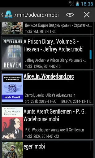 Captures d'écran de AlReader -any text book reader