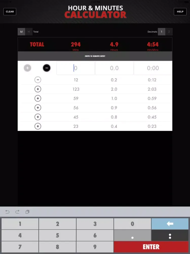 Captures d'écran de Calculator Hour & Minutes iPad 
