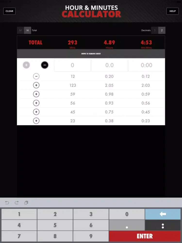 Captures d'écran de Calculator Hour & Minutes iPad 