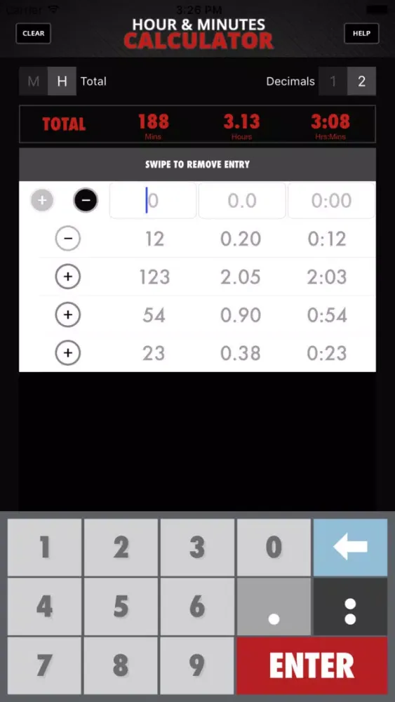 Captures d'écran de Calculator Hour & Minutes