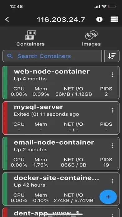 Capturas de pantalla de Docker Lite