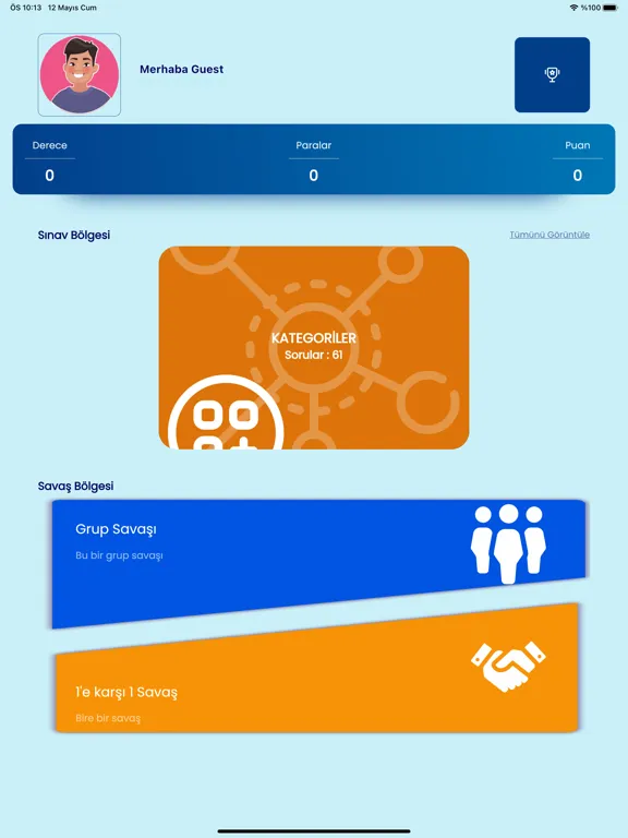 QueQuiz iPad 應用截圖