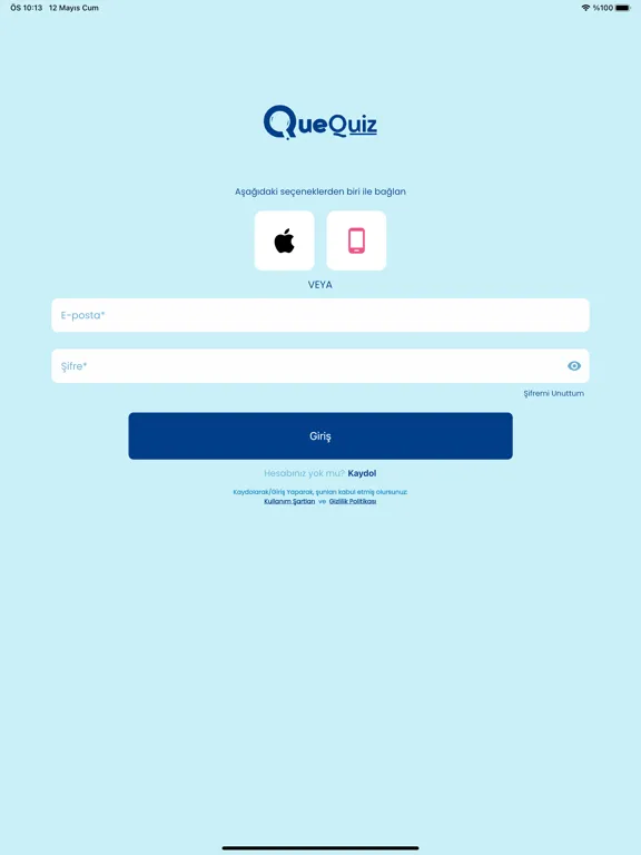 QueQuiz iPad 應用截圖