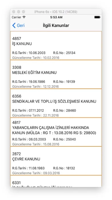 Zrzuty ekranu İSG Mevzuatı