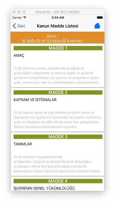 Zrzuty ekranu İSG Mevzuatı