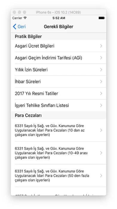 Zrzuty ekranu İSG Mevzuatı