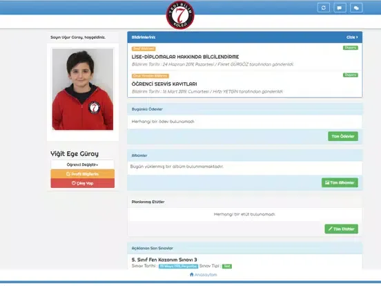 Yedibilim Koleji OvB Sistemi iPad 应用截图