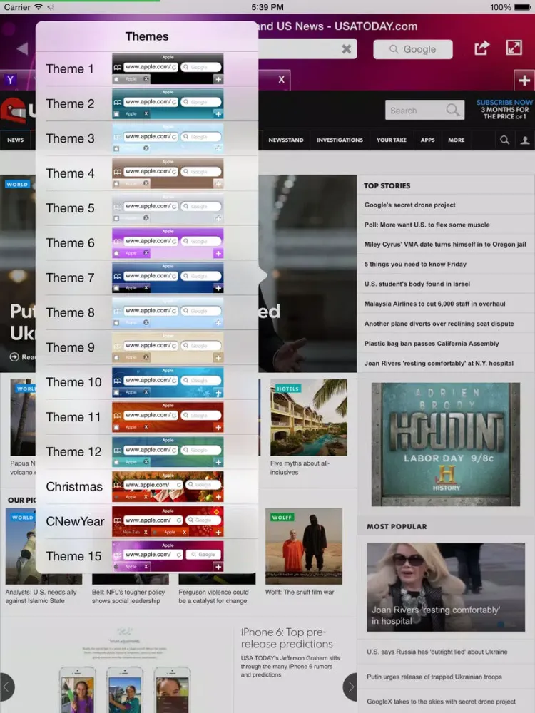 Fast Web Browser - New automatic full screen firefox chrome like themes edition iPad  Screenshots