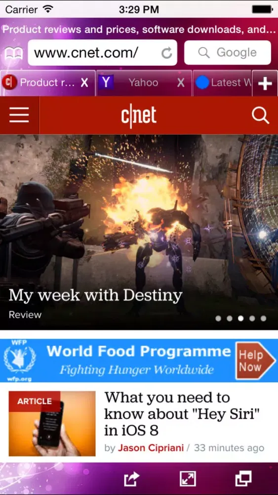 Fast Web Browser - New automatic full screen firefox chrome like themes edition Screenshots