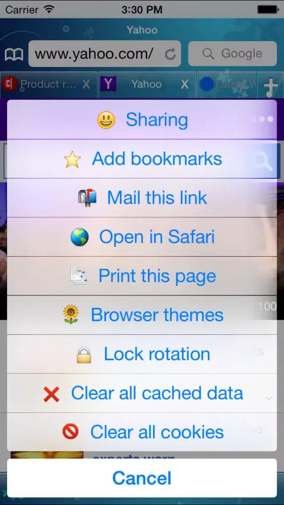 Fast Web Browser - New automatic full screen firefox chrome like themes edition Screenshots