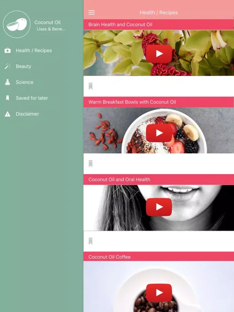 Coconut Oil Uses: Health & Beauty iPad 應用截圖