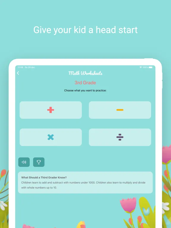 Скриншоты Math Worksheets - Grade 1 2 3 iPad 