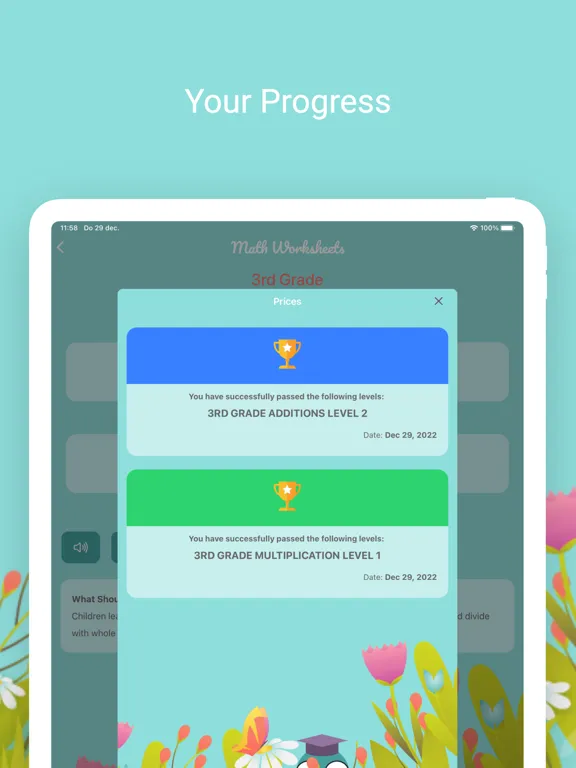 Скриншоты Math Worksheets - Grade 1 2 3 iPad 