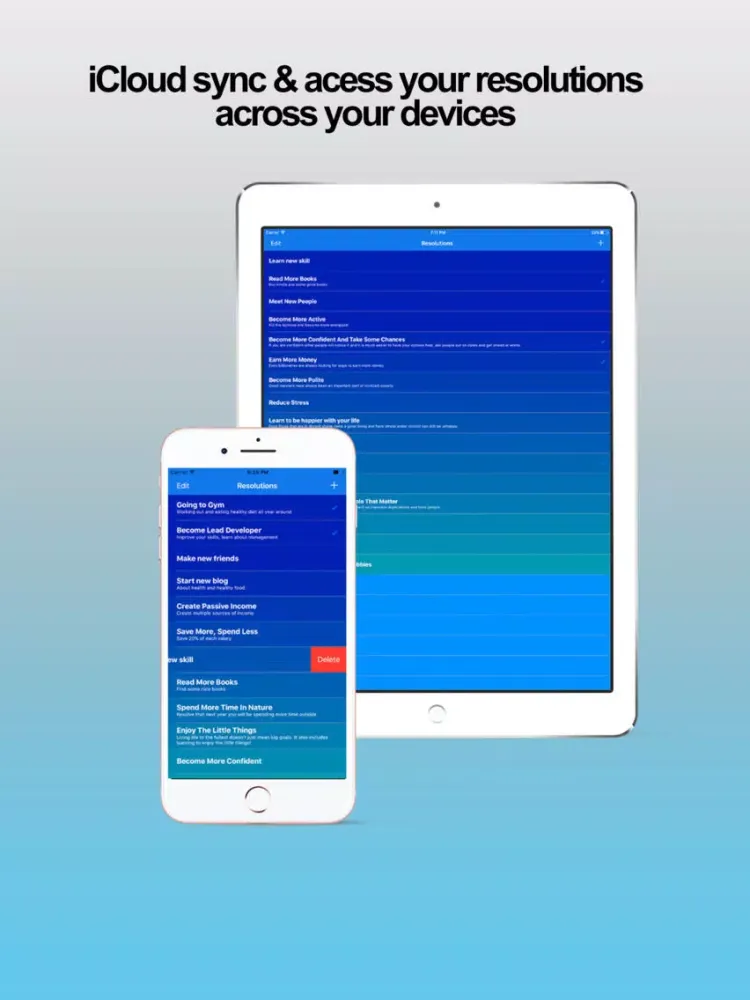 New Year New Me - Resolutions iPad  Screenshots