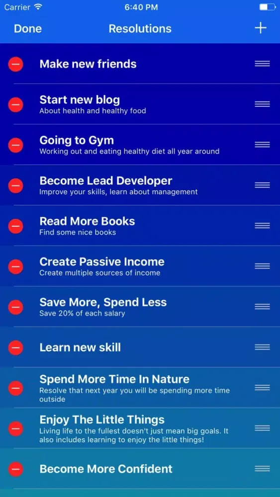 New Year New Me - Resolutions Screenshots