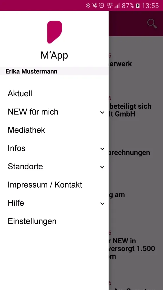 M'App - NEW-Mitarbeiter App Screenshots
