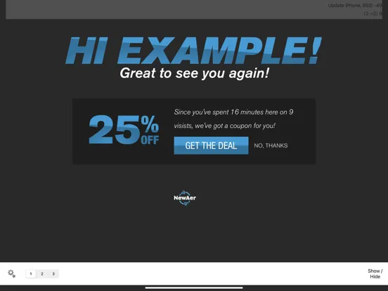 Zrzuty ekranu NewAer Proximity Kiosk iPad 