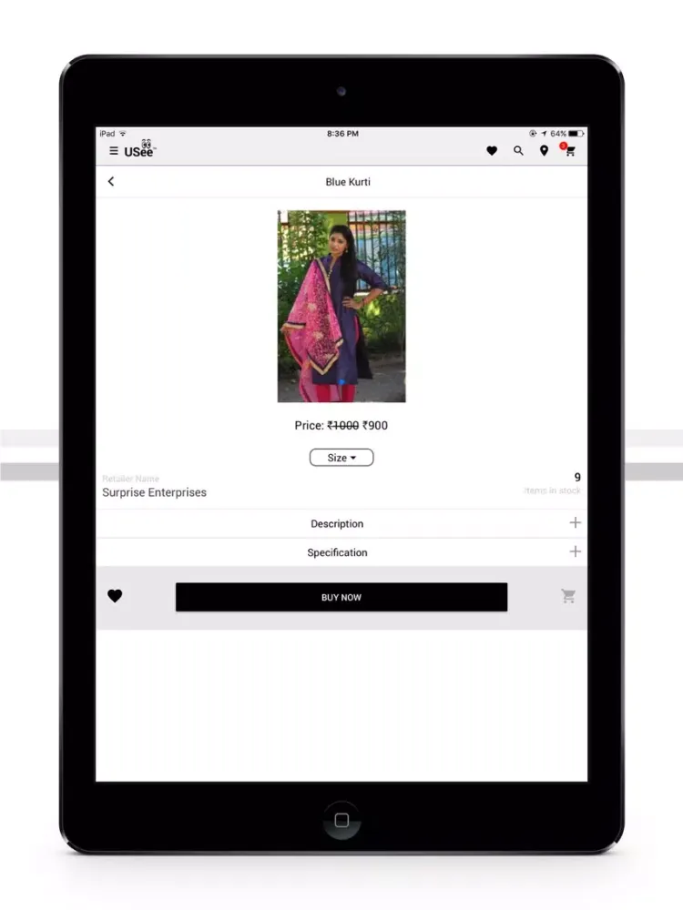 Capturas de pantalla de USee Shop iPad 