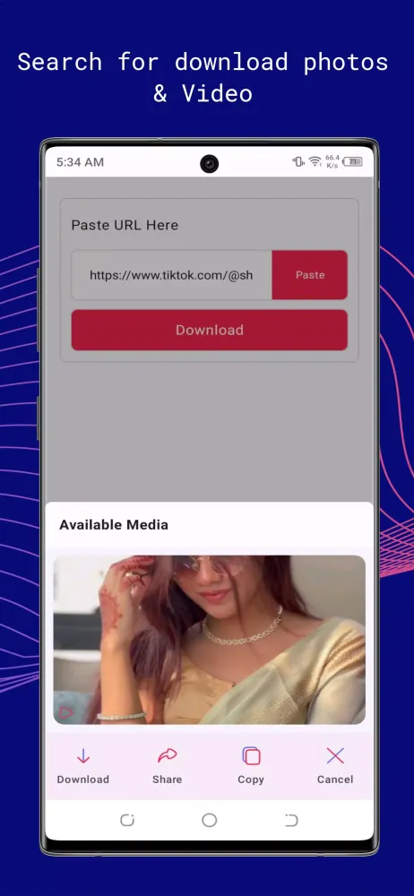 Screenshot di SnapTik Video Downloader
