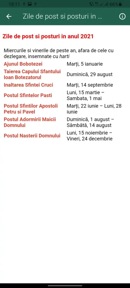 Calendar Creştin Ortodox应用截图